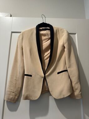 Jennifer Hope Blazer with Black Shawl Collar